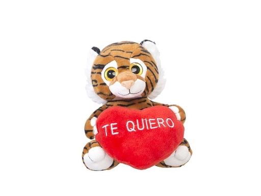 PELUCHE TIGRE CON CORAZON 24CM 