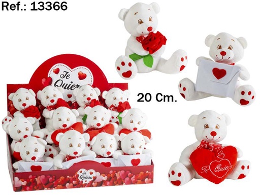 EXPOSITOR 12 PCS OSOS ENAMORADOS 20CM