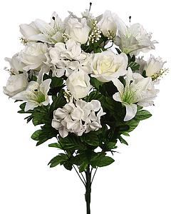 RAMO ROSAS LILYS Y HORTENSIAS ARTIFICIALES 65 CM