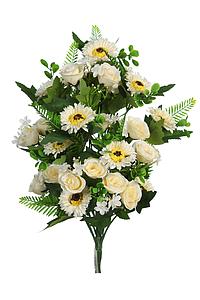 RAMO ROSAS Y GERBERAS ARTIFICIAL 48CM
