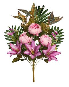 RAMO LILIS Y PEONIAS ARTIFICIAL 55CM