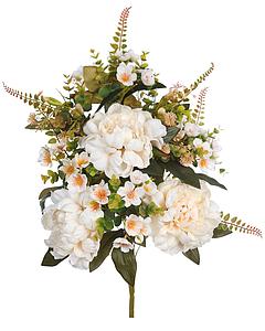 RAMO DE UNA CARA PEONIAS ARTIFICIAL 50CM