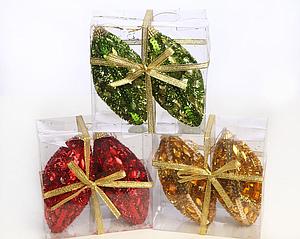 BOLAS NAVIDAD OVALADAS X2