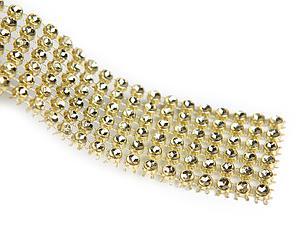 CINTA FITA STRASS ORO 4CM X 2.3M 